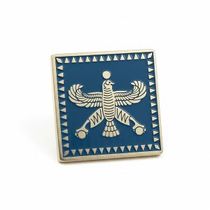 سنجاق سینه درفش کورش آبی