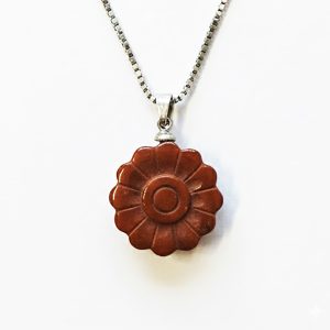 گردنبند لوتوس با سنگ شجر خراسان