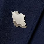 سنجاق سینه نقشه ایران نقره ای - Image 2